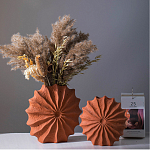 Ваза керамическая в виде круглой терракотовой морской раковины Galapagos варинант исполнения - 2 | Loft Concept в Саратове