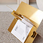 Дизайнерский журнальный стол фигурный золотого цвета Ufuri варинант исполнения - 2 | Loft Concept в Саратове