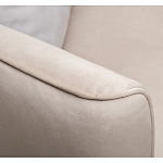 Диван двухместный раскладной светло-серый с кантом Pride варинант исполнения - 6 | Loft Concept в Саратове