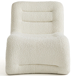 Кресло изогнутое с обивкой из ткани букле Smooth Bend Boucle Chair варинант исполнения - 2 | Loft Concept в Саратове