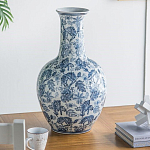 Ваза с классическим узором шинуазри синего цвета Blue & White Ornament  варинант исполнения - 5 | Loft Concept в Саратове