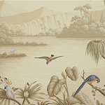 Обои ручная роспись Le Brésil Amarelo Sepia варинант исполнения - 2 | Loft Concept в Саратове