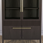 Витрина Primo со стеклянными фасадами и буфетом шпон Темный орех варинант исполнения - 6 | Loft Concept в Саратове