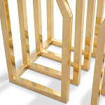 Консоль с чёрной столешницей и золотым фигурным основанием Cosmo варинант исполнения - 1 | Loft Concept в Саратове