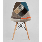 Пластиковый стул на ножках из массива бука Eames Пэчворк варинант исполнения - 4 | Loft Concept в Саратове