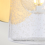 Бра цвета латунь с прозрачным цилиндрическим плафоном из пузырчатого стекла Kichler варинант исполнения - 5 | Loft Concept в Саратове