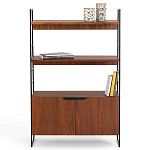 Стеллаж из стали и орехового дерева Derek Wood Rack варинант исполнения - 2 | Loft Concept в Саратове