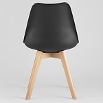 Стул с основой из пластика и мягким сиденьем Arvika Black варинант исполнения - 4 | Loft Concept в Саратове