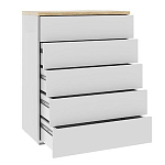 Комод с белым глянцевым фасадом с 5-ю ящиками Grace of Furniture  варинант исполнения - 2 | Loft Concept в Саратове