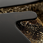 Дизайнерский журнальный стол круглый с декоративным расколом в центре стола Flaming варинант исполнения - 1 | Loft Concept в Саратове