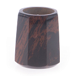 Подсвечник из натурального камня обсидиан со свечой Stone Candlestick варинант исполнения - 1 | Loft Concept в Саратове