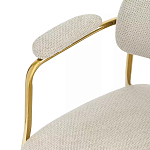 Стул Singer Chair с подлокотниками серый на золотистых ножках варинант исполнения - 6 | Loft Concept в Саратове