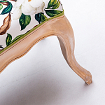 Банкетка из натурального бука золотистая с изображением птиц и цветов Blooming Birds варинант исполнения - 3 | Loft Concept в Саратове