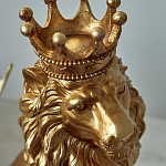Статуэтка лев с детализированной гривой и изящной короной Lion Crown  варинант исполнения - 6 | Loft Concept в Саратове