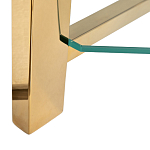 Стеллаж золото с прозрачными стеклянными полками Safekeeping варинант исполнения - 3 | Loft Concept в Саратове