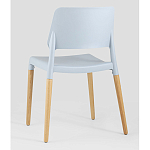 Пластиковый стул на ножках из массива бука Ferret Grey-Blue варинант исполнения - 4 | Loft Concept в Саратове