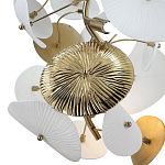 Подвесной светильник с белыми и золотистыми цветами Dahlia Flowers Lamp варинант исполнения - 4 | Loft Concept в Саратове