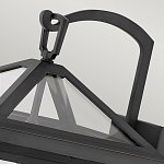 Настенный фонарь черного цвета с прозрачным стеклянным плафоном трапециевидной формы Hinkley варинант исполнения - 2 | Loft Concept в Саратове