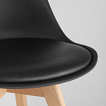 Стул с основой из пластика и мягким сиденьем Arvika Black варинант исполнения - 7 | Loft Concept в Саратове