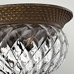 Потолочный светильник с чашеобразным плафоном из толстого волнообразного стекла и широким узорчатым основанием Hinkley варинант исполнения - 10 | Loft Concept в Саратове