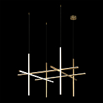 Люстра с 6-ю цилиндрическими плафонами на тонких тросах Trumpet tube варинант исполнения - 3 | Loft Concept в Саратове