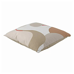 Подушка декоративная хлопковая бежевого цвета с абстрактным принтом Elysian Flow Sand варинант исполнения - 1 | Loft Concept в Саратове