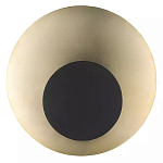 Бра круглое в сочетании золотистого и чёрного цвета Round Sconce Gold and Black варинант исполнения - 1 | Loft Concept в Саратове