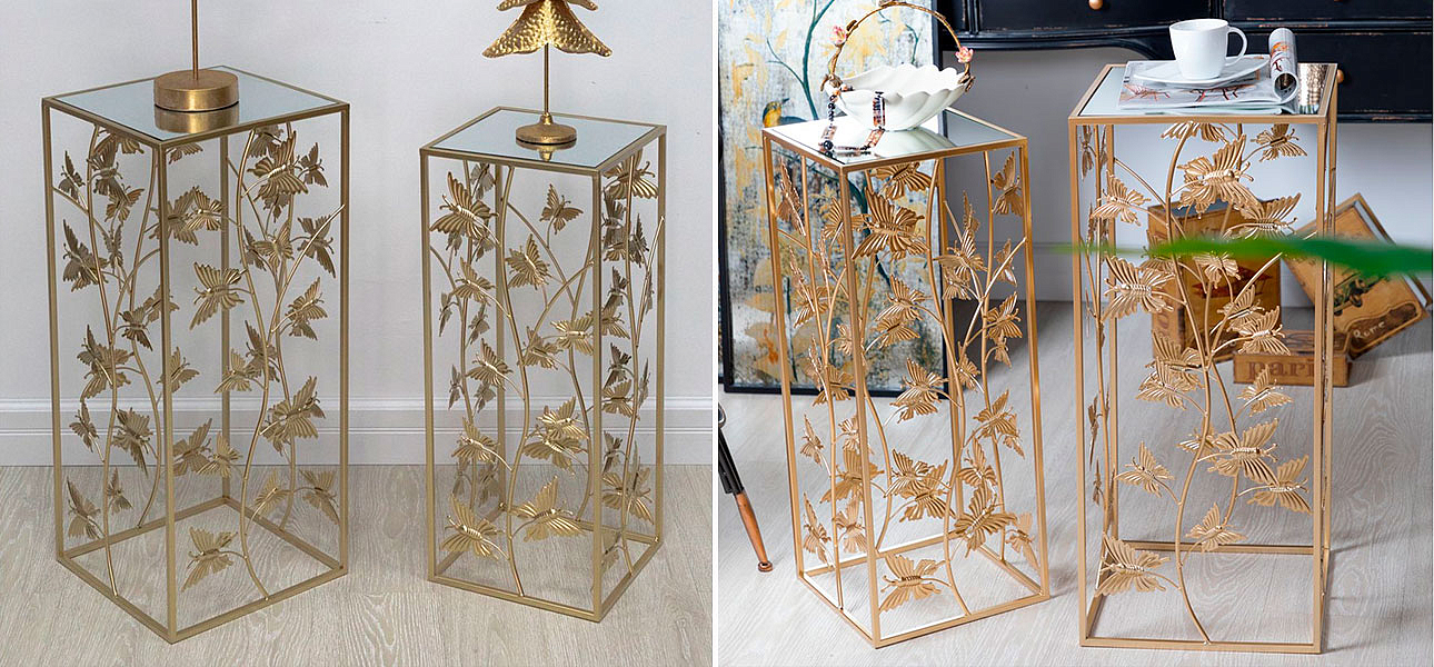 Столик высокий на металлическом основании Golden Butterflies Столик высокий на металлическом основании Golden Butterflies - Loft-Concept в Саратове