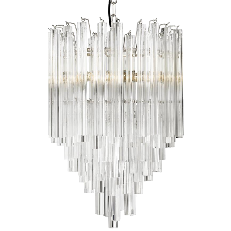 Люстра Chandelier Salerno Clear Никель Прозрачный (Transparent) в Саратове | Loft Concept 