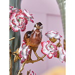 Ваза с птицами и цветами из фарфора с бронзовыми элементами Garden of Eden варинант исполнения - 7 | Loft Concept в Саратове