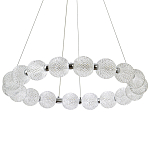 Светодиодная кольцевая люстра с круглыми плафонами Crystal Globule Chandelier Chrome варинант исполнения - 1 | Loft Concept в Саратове