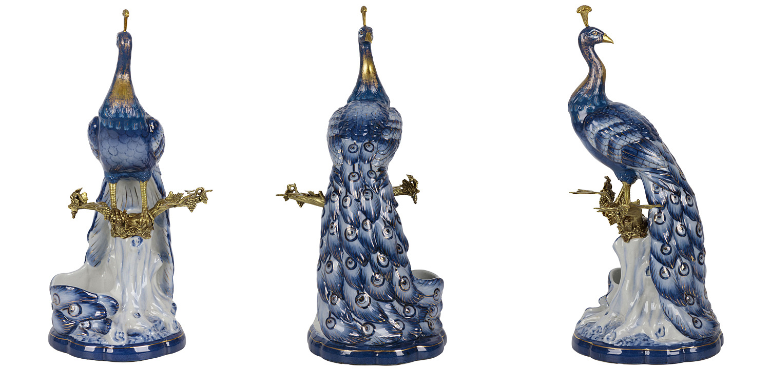 Статуэтка Peacock Blue White Статуэтка Peacock Blue White - Loft-Concept в Саратове