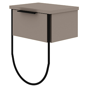 Прикроватная тумба бежево-серого цвета с откидной дверцей NORFOLK NIGHTSTAND LIGHT MOCHA
