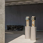 Настольная лампа с основанием из 24 выточенных сферических камней Through Stone варинант исполнения - 4 | Loft Concept в Саратове