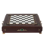 Шахматы в ларце из натуральных камней Долерит Малахит Мрамор Decorative Thematic Chess Русь варинант исполнения - 1 | Loft Concept в Саратове