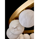 Люстра круглая с сферическими плафонами из натурального камня Phased Spheres варинант исполнения - 3 | Loft Concept в Саратове