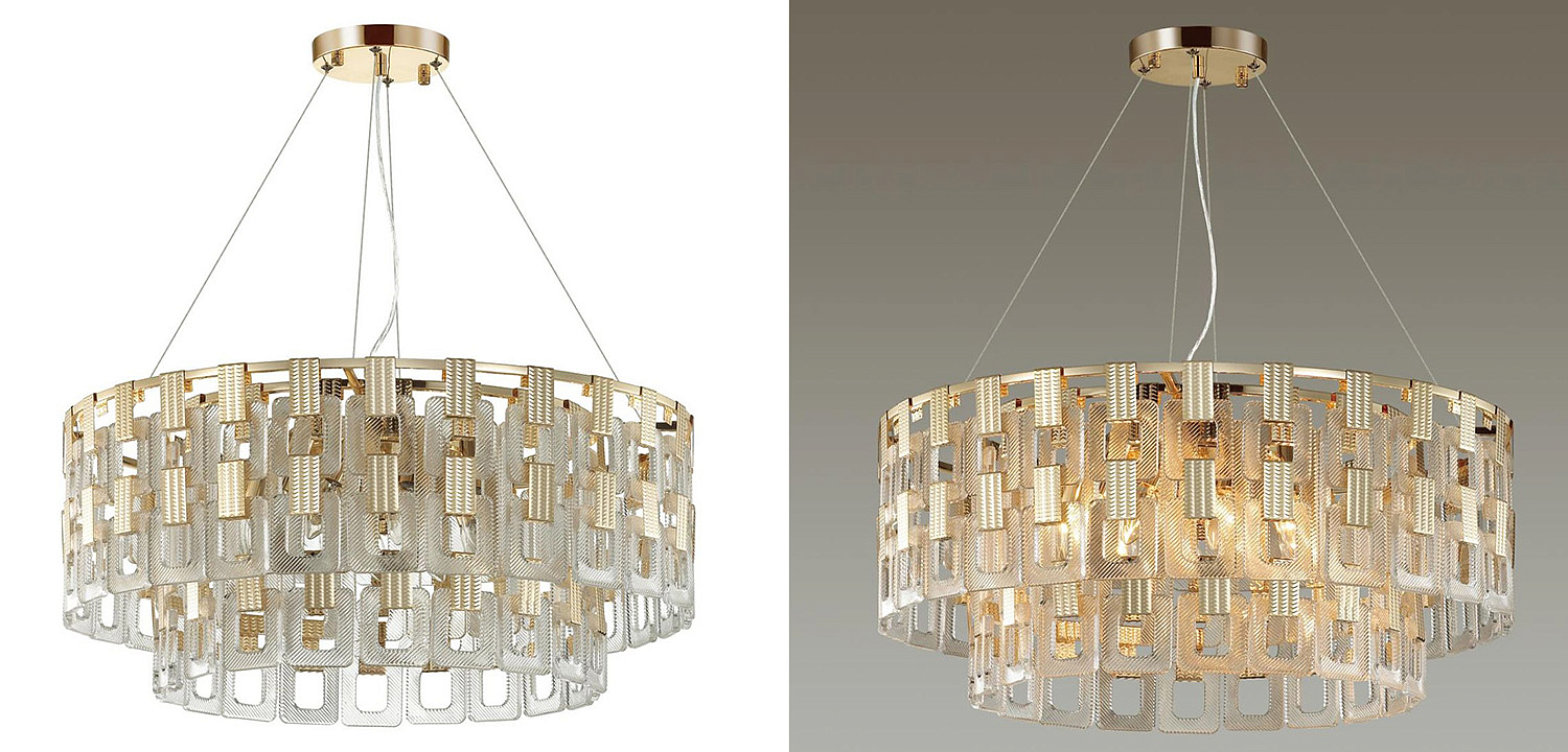 Люстра Ribbed Elements Pendant Round 67 Люстра Ribbed Elements Pendant Round 67 - Loft-Concept в Саратове