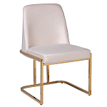 Стул обеденный велюровый кремовый с золотым каркасом Nobility варинант исполнения - 3 | Loft Concept в Саратове