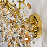 Бра золотого цвета с ветвями и прозрачными хрустальнымих подвесками Droplet Chandelier варинант исполнения - 6 | Loft Concept в Саратове