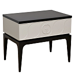 Тумбочка прикроватная с ящиком черно-серого цвета Noble Nightstand варинант исполнения - 1 | Loft Concept в Саратове