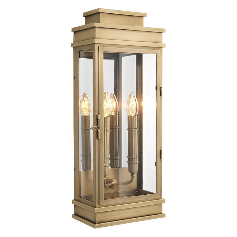 Бра Eichholtz Wall Lamp Linley L Латунь Античная полированная Прозрачный (Transparent) Бра Eichholtz Wall Lamp Linley L Латунь Античная полированная Прозрачный (Transparent) в Саратове | Loft Concept