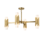 Люстра цвета латунь с 4-мя матовыми цилиндрическими плафонами Elstead Lighting варинант исполнения - 1 | Loft Concept в Саратове