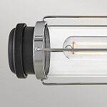 Бра для ванных комнат горизонтальное с 2-мя прозрачным цилиндрическим плафонами на круглом основании Hinkley варинант исполнения - 6 | Loft Concept в Саратове