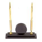 Часы настольные с двумя ручками из натурального камня Stone Clock варинант исполнения - 5 | Loft Concept в Саратове