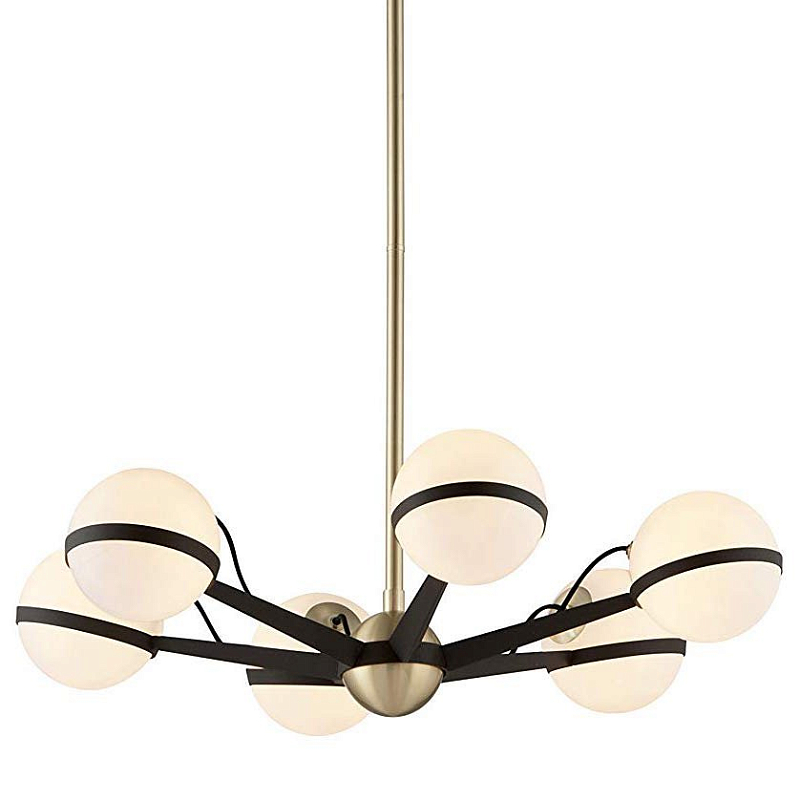Люстра Troy Lighting Ace Chandelier Коричневый Молочный Люстра Troy Lighting Ace Chandelier Коричневый Молочный в Саратове | Loft Concept
