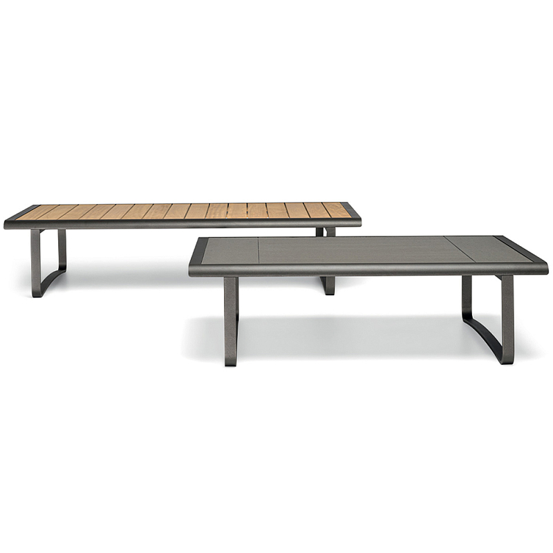 Дизайнерский кофейный стол PHOENIX Coffee Table Графитовый Древесина Оливковый в Саратове | Loft Concept 