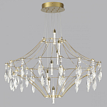 Люстра подвесная из металла с прозрачными подвесками из хрусталя Quasar 93 варинант исполнения - 6 | Loft Concept в Саратове