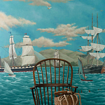 Обои ручная роспись Nantucket Crossing Brandt colourway on scenic paper варинант исполнения - 3 | Loft Concept в Саратове