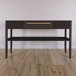 Дизайнерская Консоль с полкой и ящиком Primo Темный орех варинант исполнения - 1 | Loft Concept в Саратове