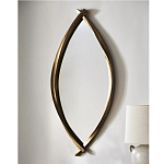 Зеркало овальное в деревянной золотистой раме Oval Gold Lines варинант исполнения - 4 | Loft Concept в Саратове